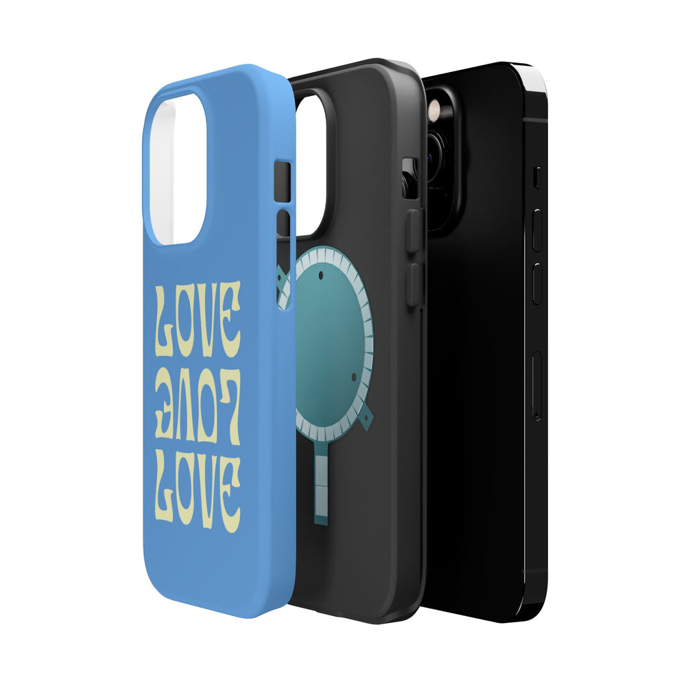 💙💛 Love Love Love – Blue & Yellow Magnetic Tough iPhone Case 💛💙