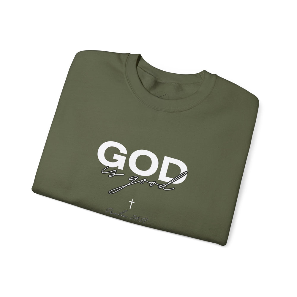 God Is Good - Psalms 34:18 - Crewneck Sweatshirt