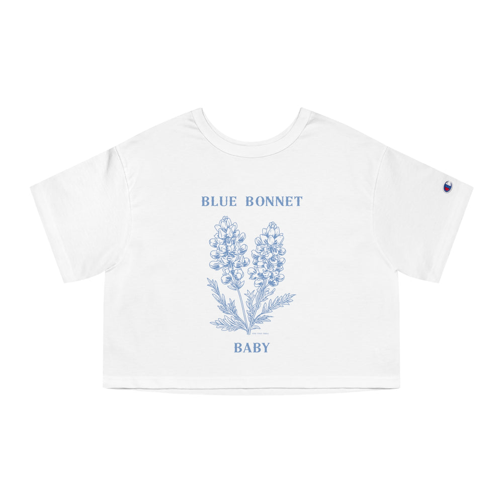 Blue Bonnet Baby Champion Women's Heritage Cropped T-Shirt