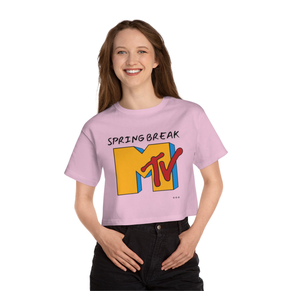 Spring break MTV Champion Women's Heritage Cropped T-Shirt