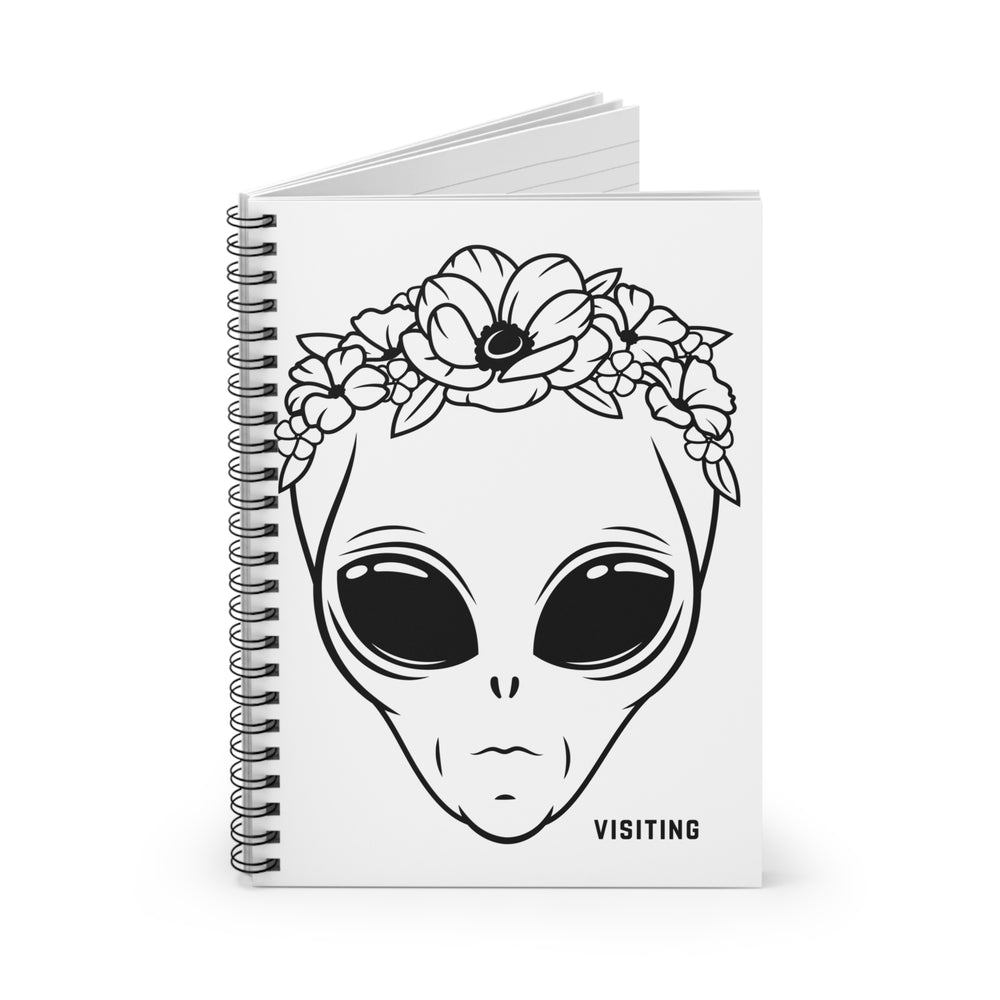 Visiting (beautiful alien) Spiral Notebook - Ruled Line