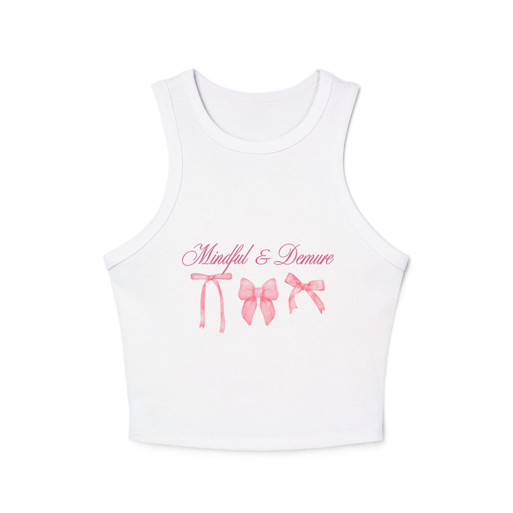 Mindful & Demure Women's Micro Rib Racer Tank Top