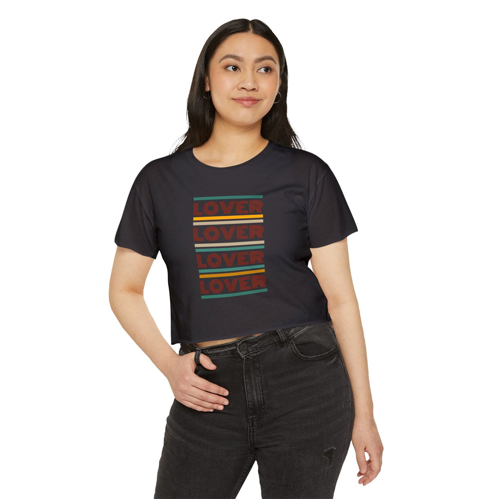 Lover, Lover, Lover, Lover Retro Women's Festival Crop Top