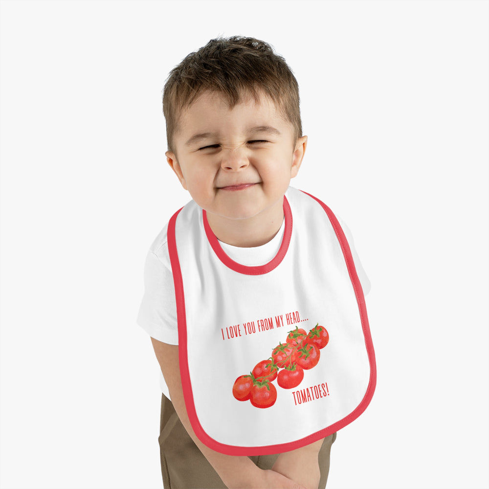I Love You From My Head Tomatoes Jersey Bib