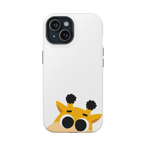 Peek-a-boo 'I see you' Giraffe iPhone 15/16 Magnetic Tough Cases