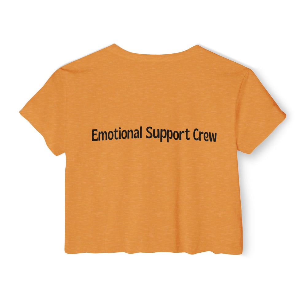 Emotional Support Crew Women's Festival Crop Top