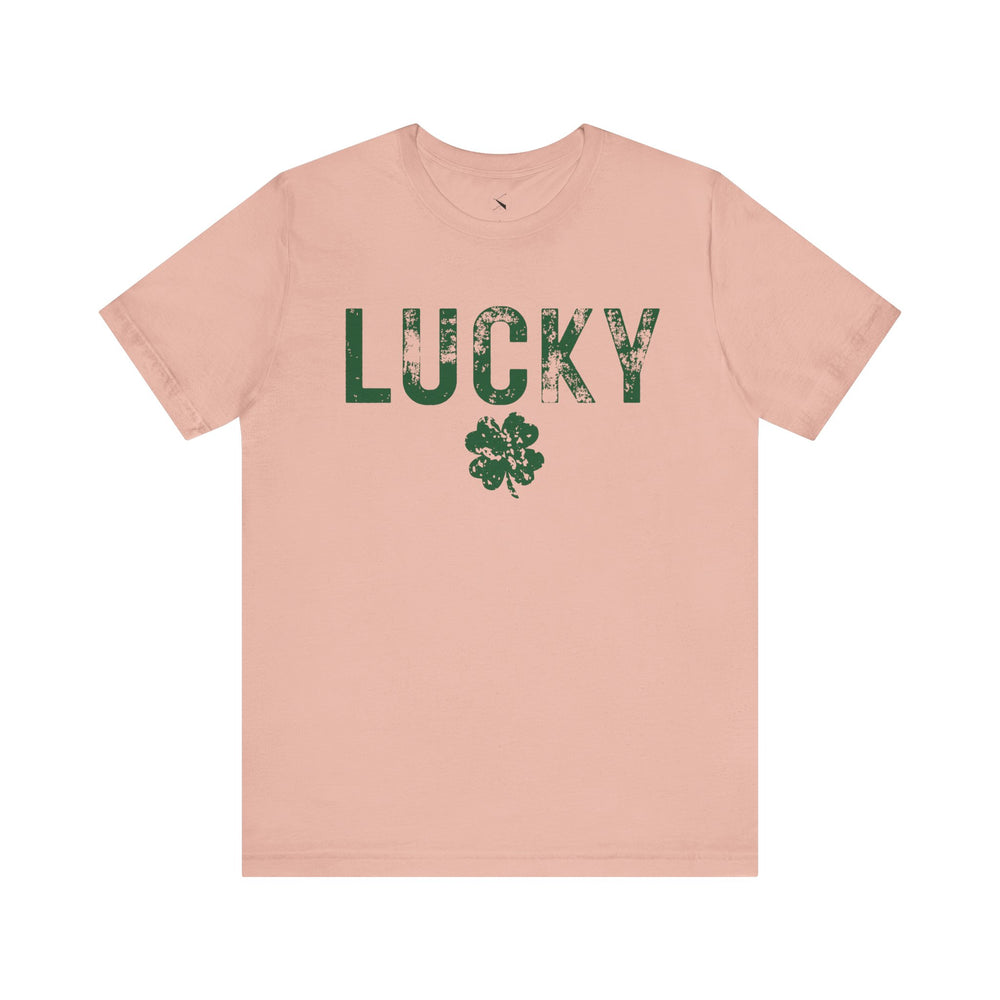 Lucky Distressed Clover Men's Short Sleeve Tee