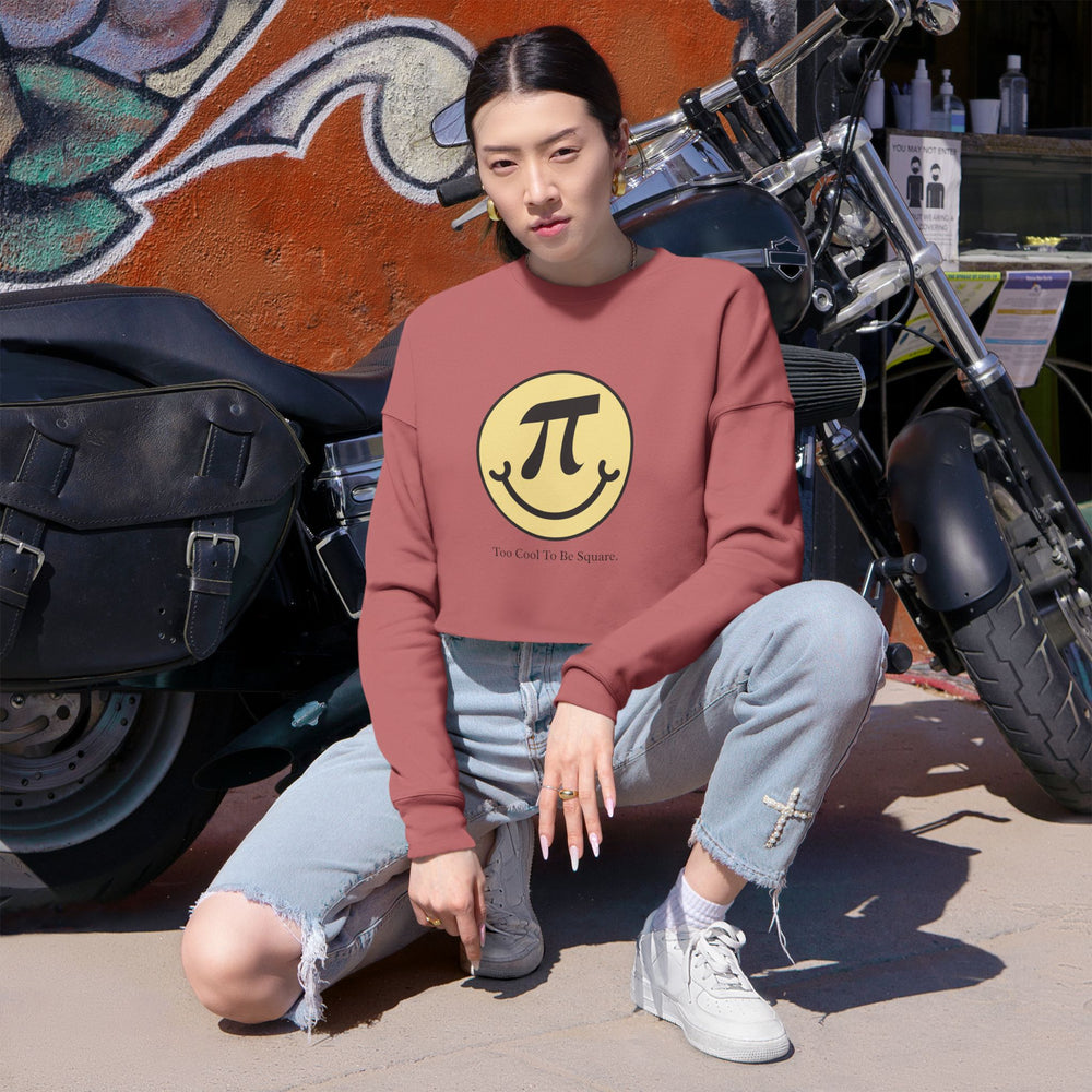 Pi Day Too Cool To Be Square Women's Cropped Sweatshirt