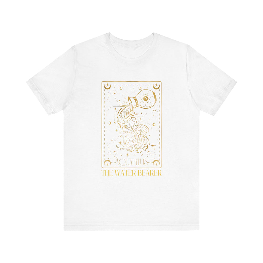 Aquarius The Water Bearer Zodiac Card Men's Jersey Short Sleeve Tee