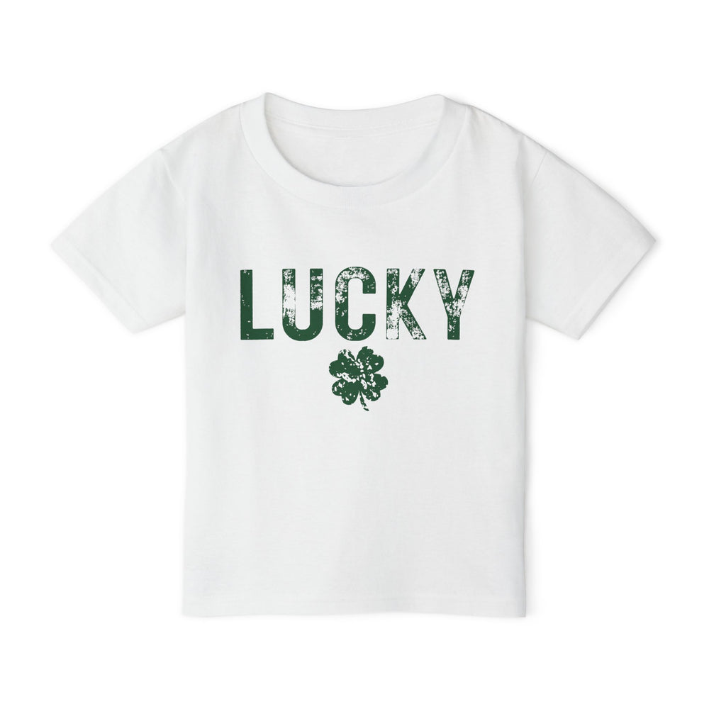Lucky Distressed Clover Toddler Tee – Tiny Tee, Big Luck! 🍀
