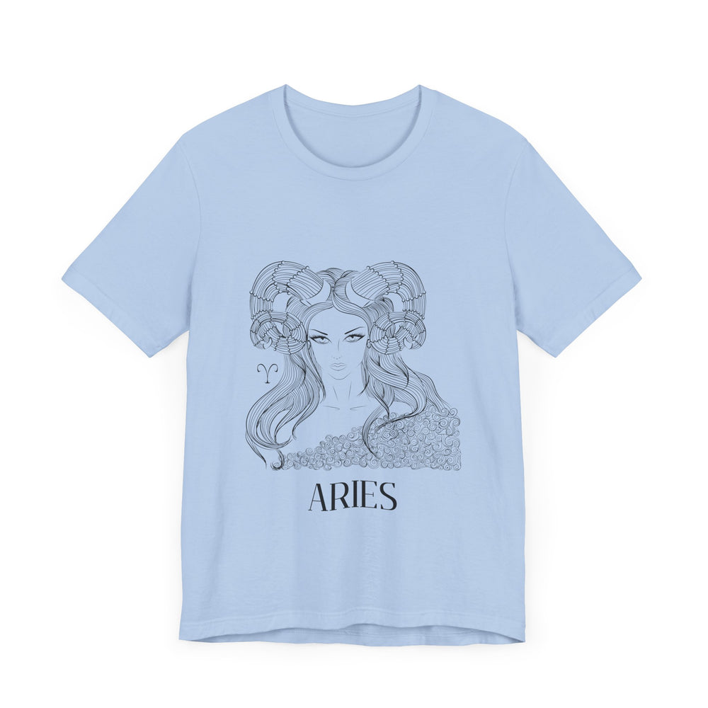 Aries Constellation Zodiac Unisex Jersey Short Sleeve Tee