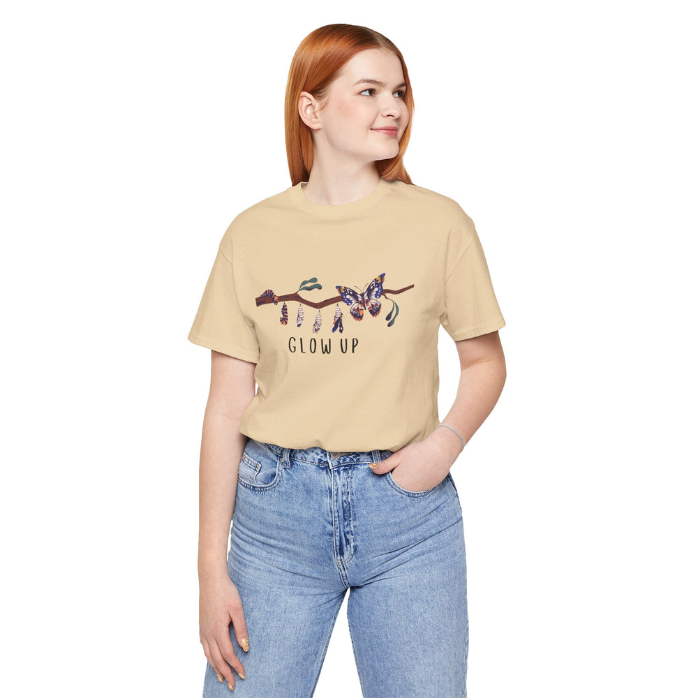 Glow Up Butterflies Jersey Short Sleeve Tee