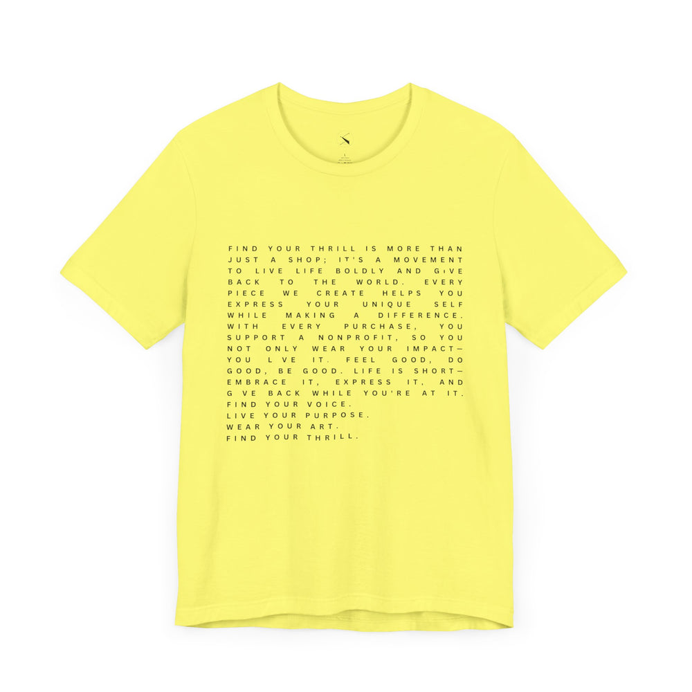 Find Your Thrill Mantra Men's T-Shirt – Wear Your Purpose, Live Your Adventure 🌎🔥