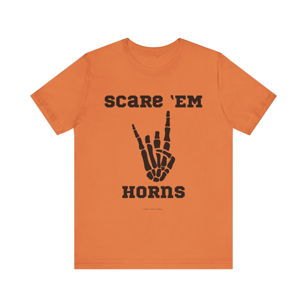 Scare Em Horns UT Halloween Unisex Jersey Short Sleeve Tee