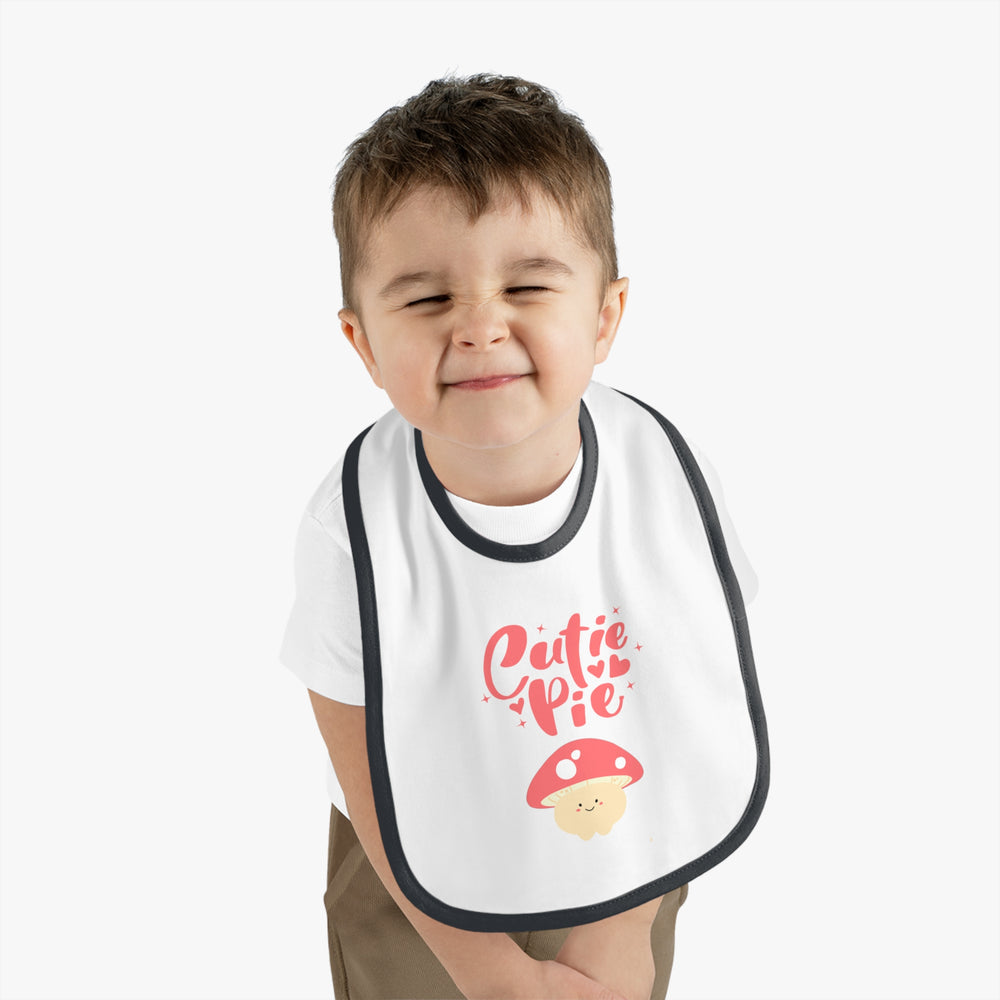 Cutie Pie Baby Contrast Trim Jersey Bib