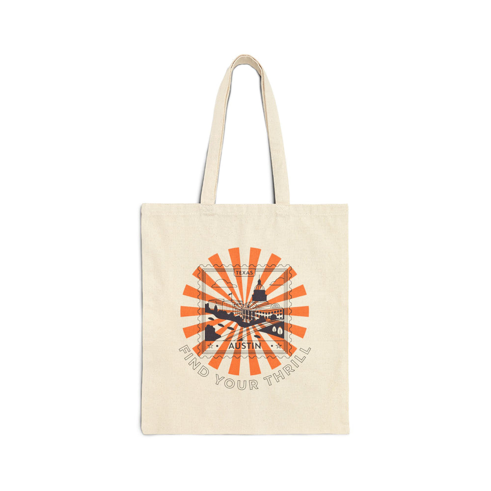 Find Your Thrill ATX Stamp Canvas Tote – Austin Vibes, Everyday Adventure 🌆🛍️