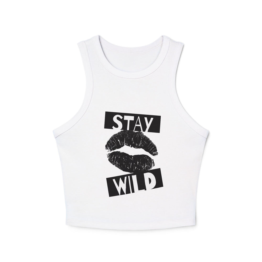 Stay Wild (kiss) Women's Micro Rib Racer Tank Top