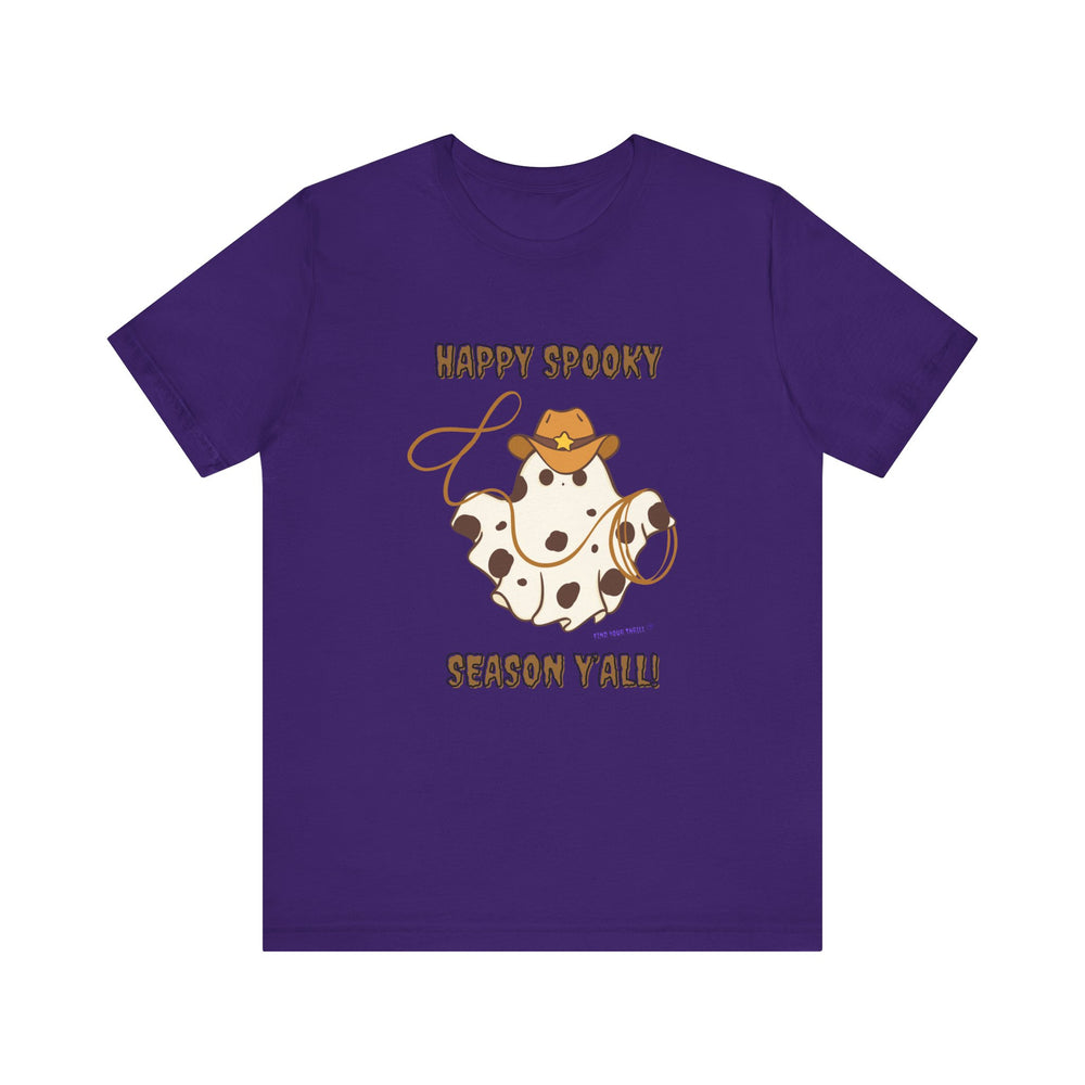 Happy Spooky Season Cowboy Roping Ghost Tee