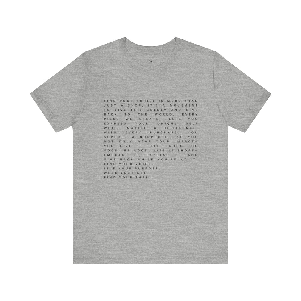 Find Your Thrill Mantra Men's T-Shirt – Wear Your Purpose, Live Your Adventure 🌎🔥