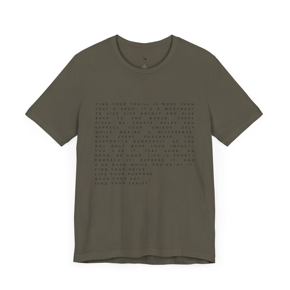 Find Your Thrill Mantra Men's T-Shirt – Wear Your Purpose, Live Your Adventure 🌎🔥