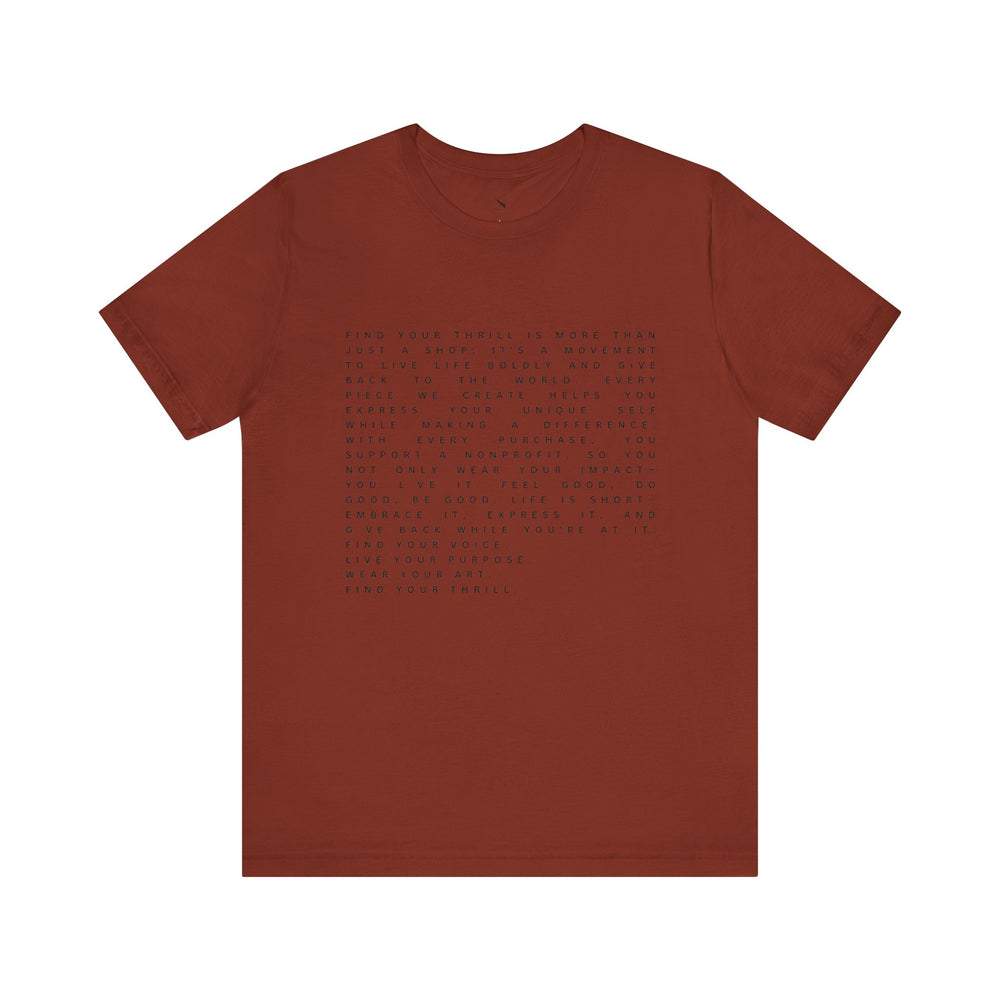 Find Your Thrill Mantra Men's T-Shirt – Wear Your Purpose, Live Your Adventure 🌎🔥