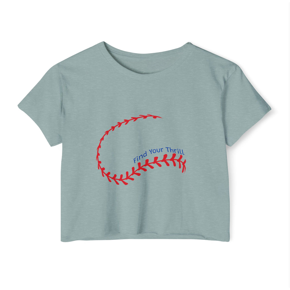 Find Your Thrill Baseball Women's Festival Crop Top