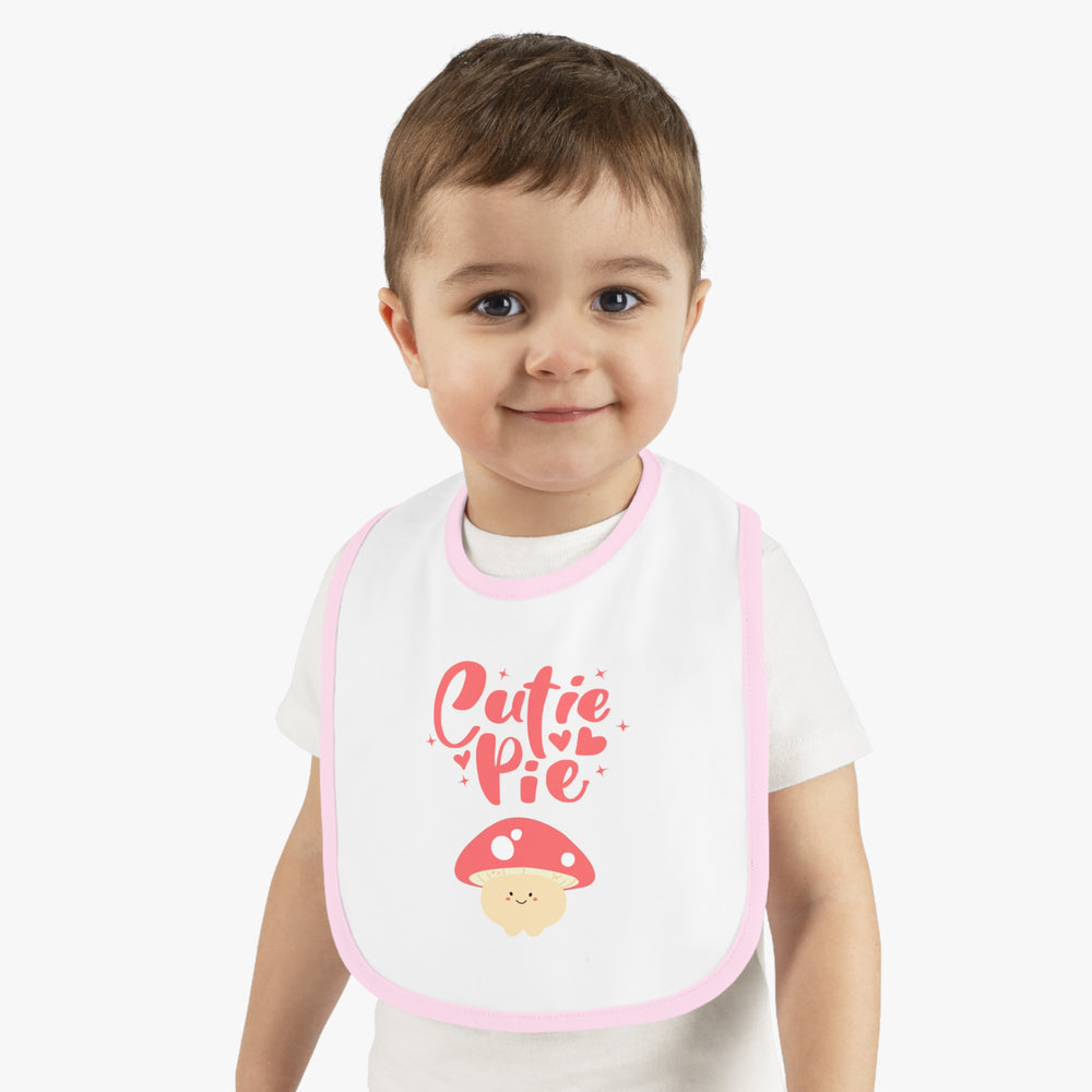 Cutie Pie Baby Contrast Trim Jersey Bib