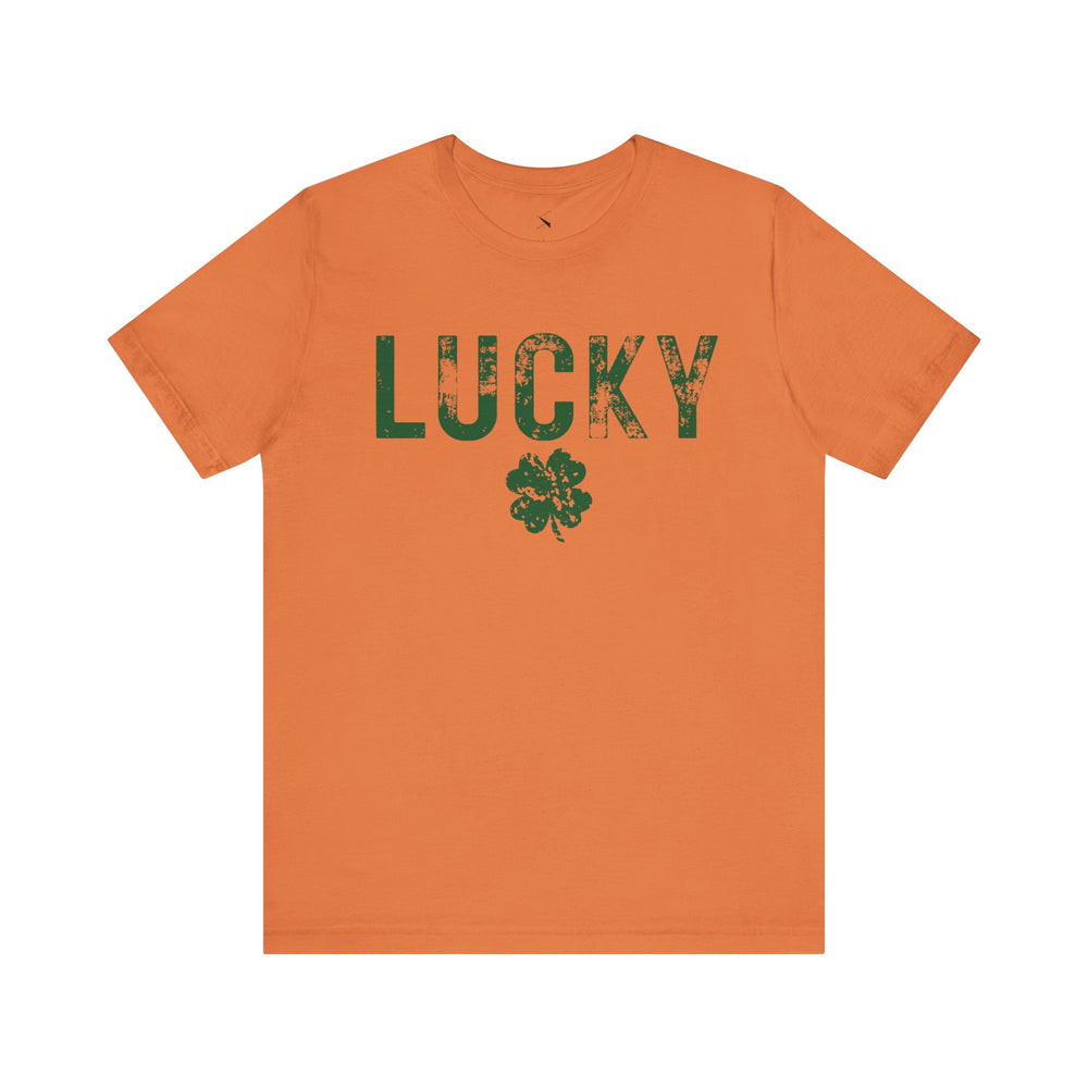 Lucky Distressed Clover Men's Short Sleeve Tee