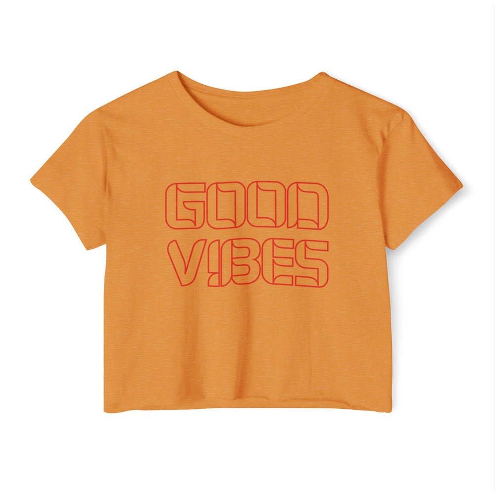 Good Vibes – Retro Women’s Festival Crop Top 🎶