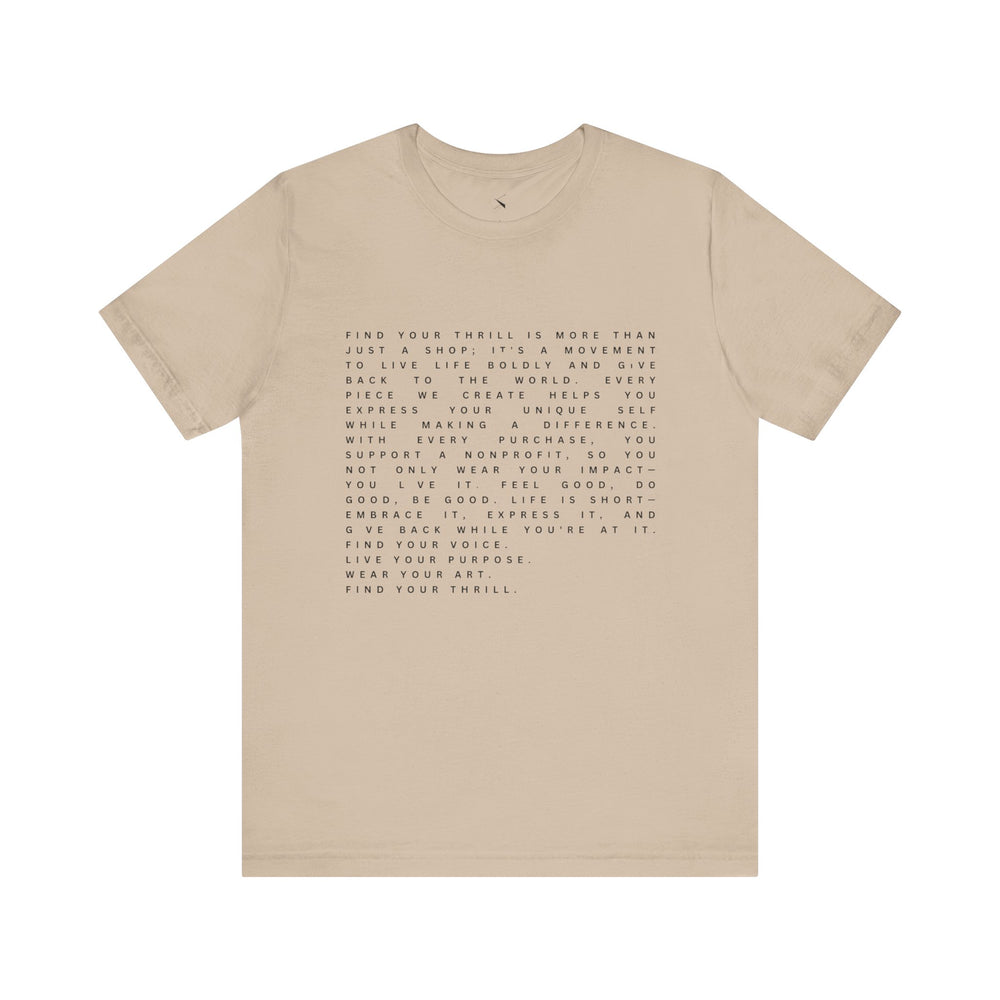 Find Your Thrill Mantra Men's T-Shirt – Wear Your Purpose, Live Your Adventure 🌎🔥