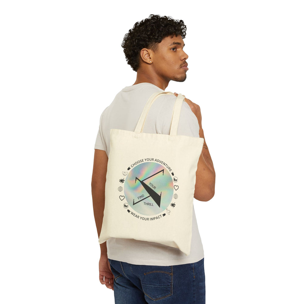 Find Your Thrill holographic Cotton Canvas Tote Bag