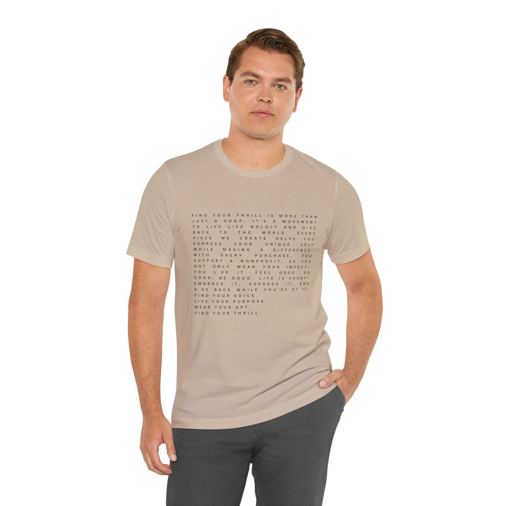 Find Your Thrill Mantra Men's T-Shirt – Wear Your Purpose, Live Your Adventure 🌎🔥