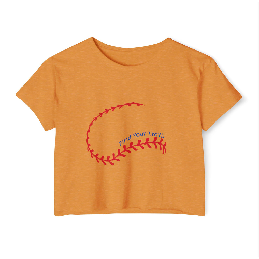 Find Your Thrill Baseball Women's Festival Crop Top