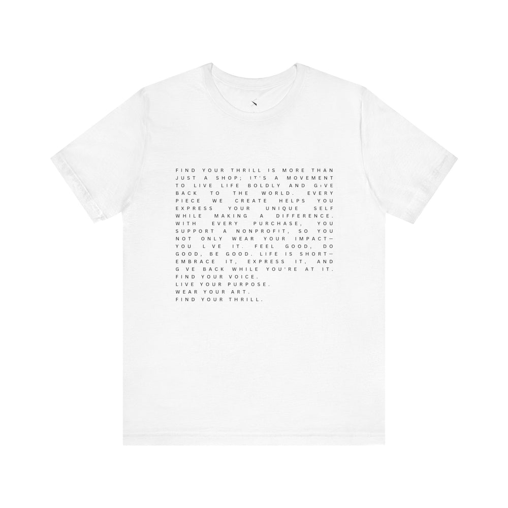 Find Your Thrill Mantra Men's T-Shirt – Wear Your Purpose, Live Your Adventure 🌎🔥