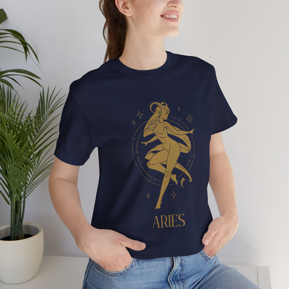 Aries Constellation Zodiac The Ram Men's Jersey Short Sleeve Tee