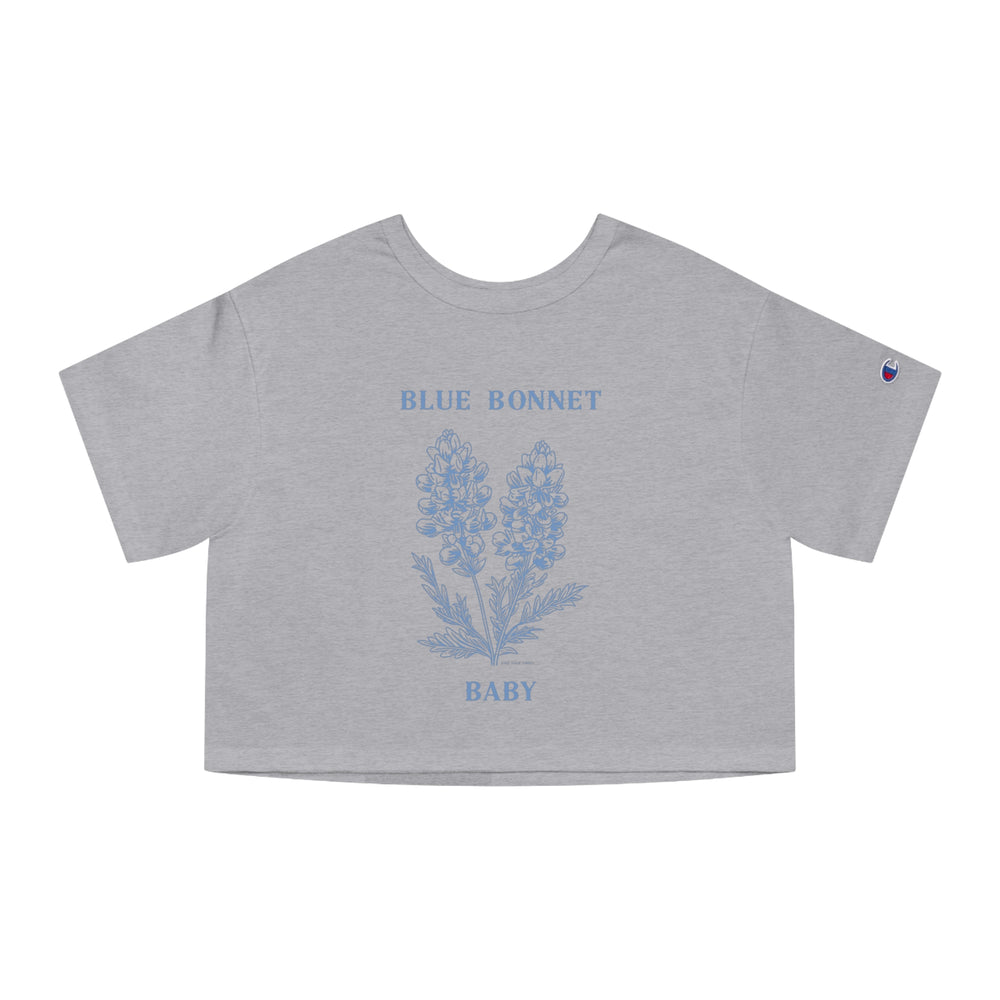 Blue Bonnet Baby Champion Women's Heritage Cropped T-Shirt