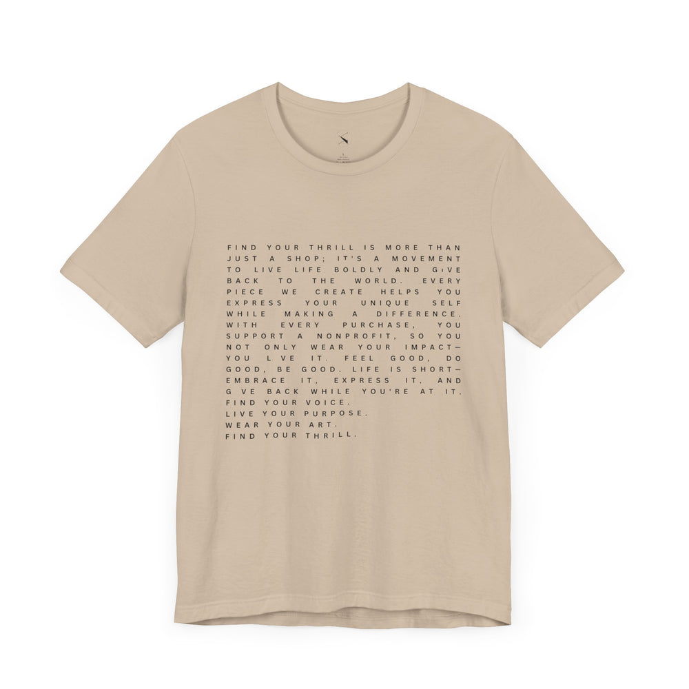 Find Your Thrill Mantra Men's T-Shirt – Wear Your Purpose, Live Your Adventure 🌎🔥