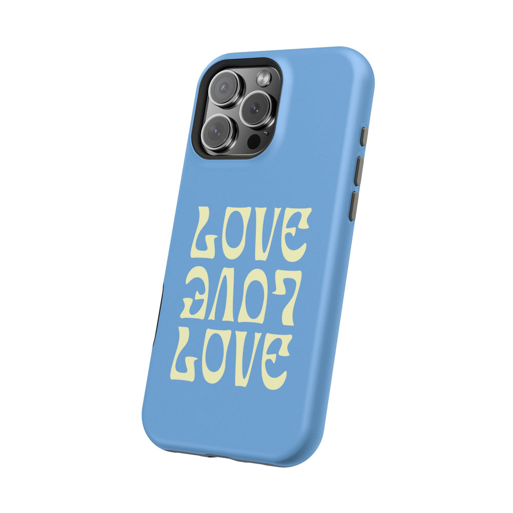 💙💛 Love Love Love – Blue & Yellow Magnetic Tough iPhone Case 💛💙