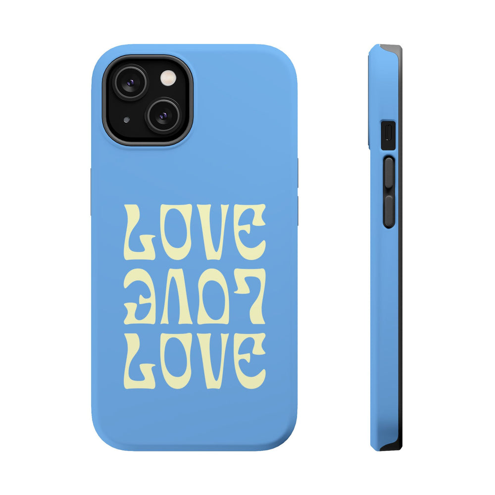 💙💛 Love Love Love – Blue & Yellow Magnetic Tough iPhone Case 💛💙