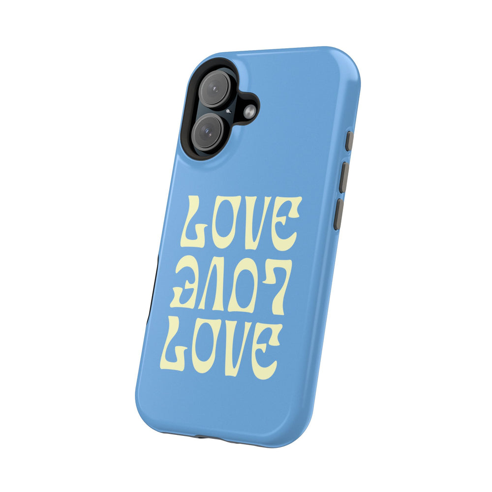💙💛 Love Love Love – Blue & Yellow Magnetic Tough iPhone Case 💛💙