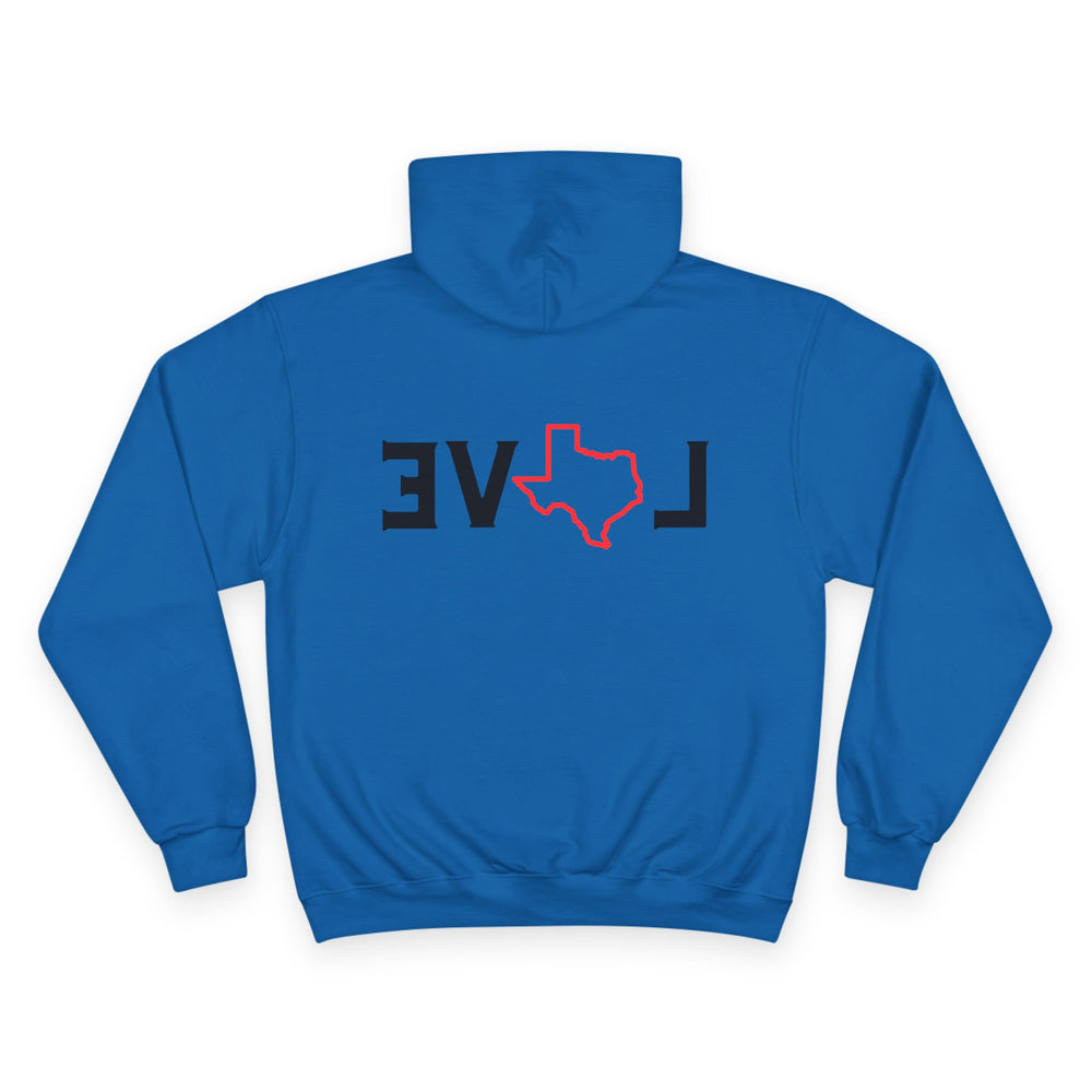 EVOL Texas Champion Hoodie – Big Love, Bold Texas Pride 🤠❤️ (Back Design)