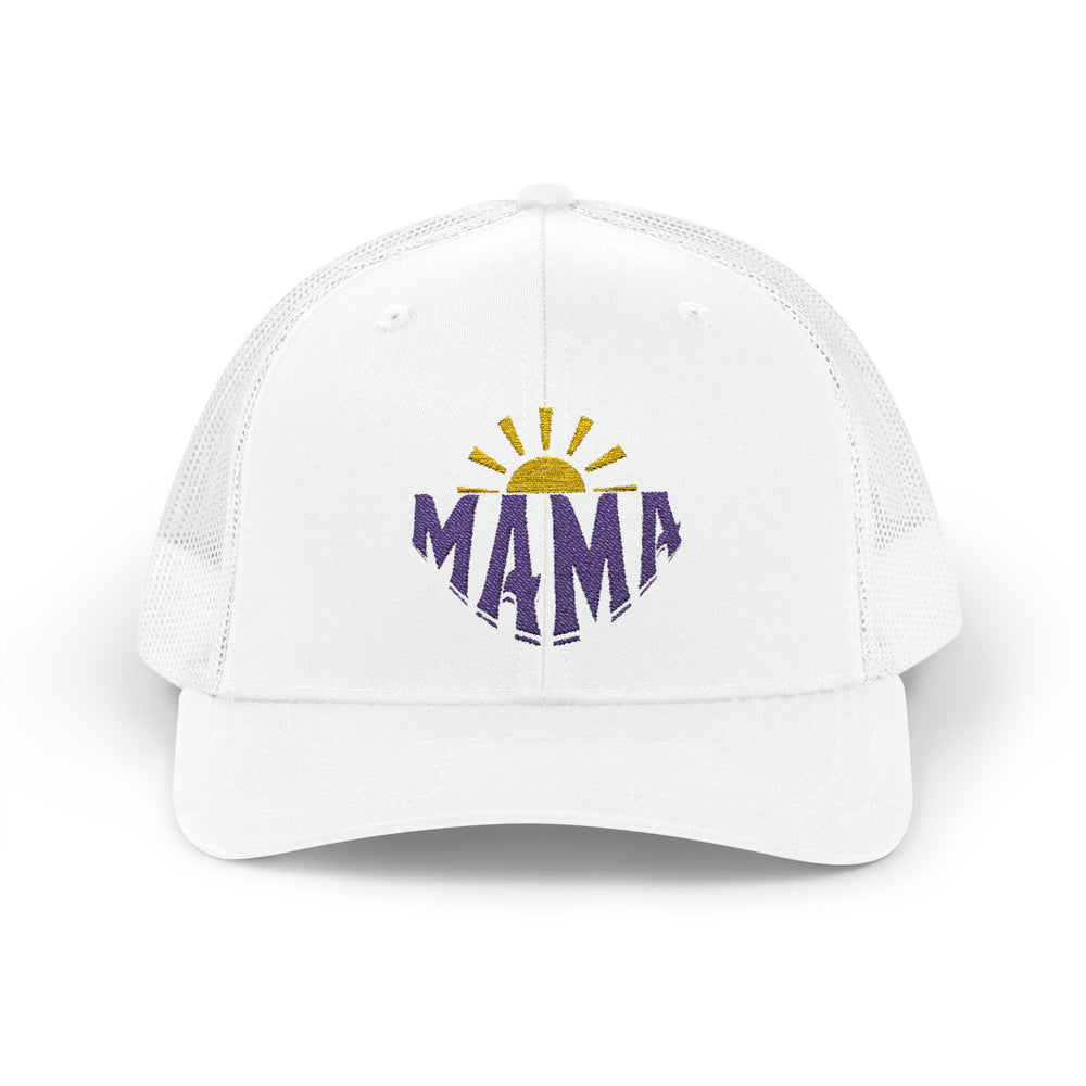 Mama Sunrise Embroidered Snapback Trucker Cap