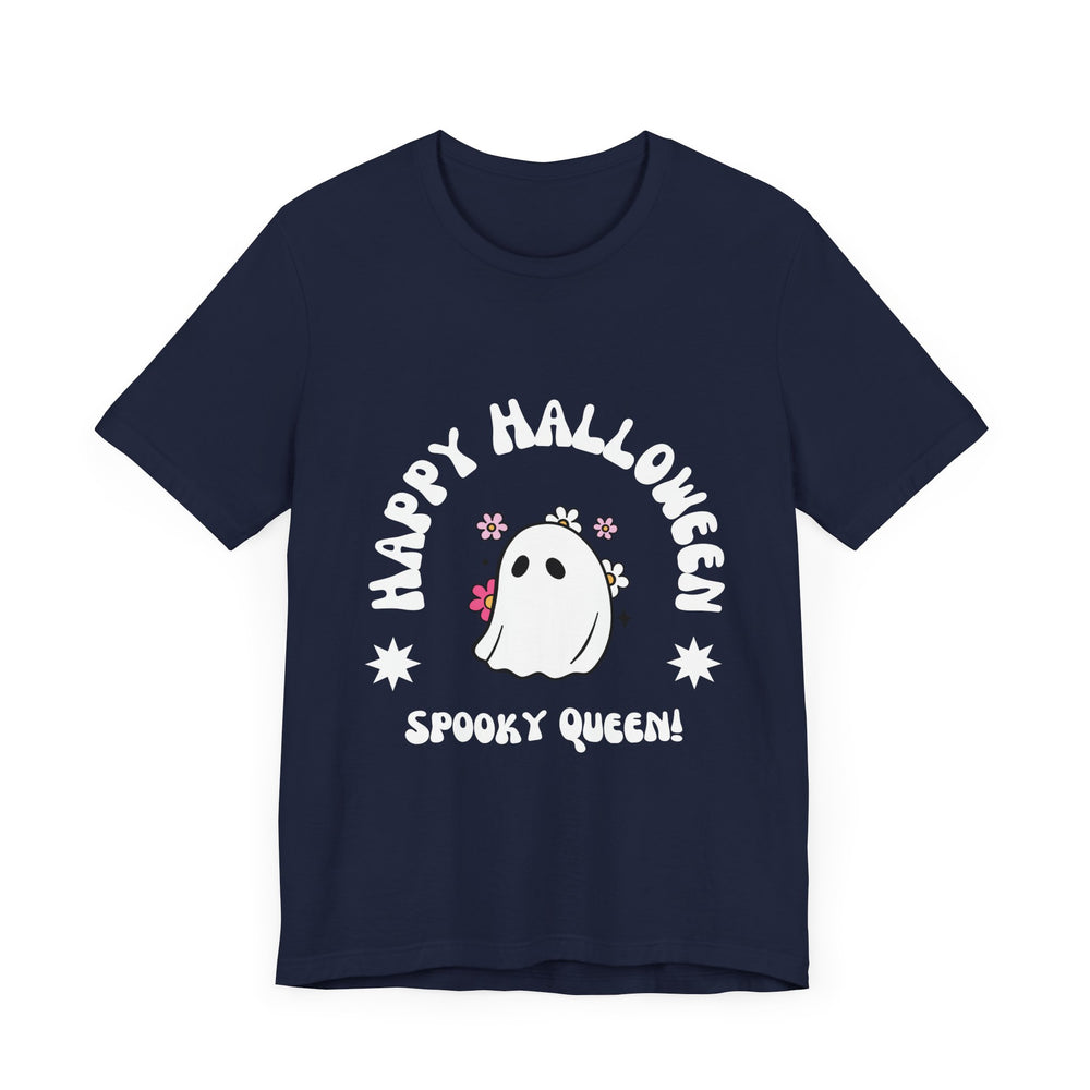 Happy Halloween Spooky Queen Unisex Jersey Short Sleeve Tee