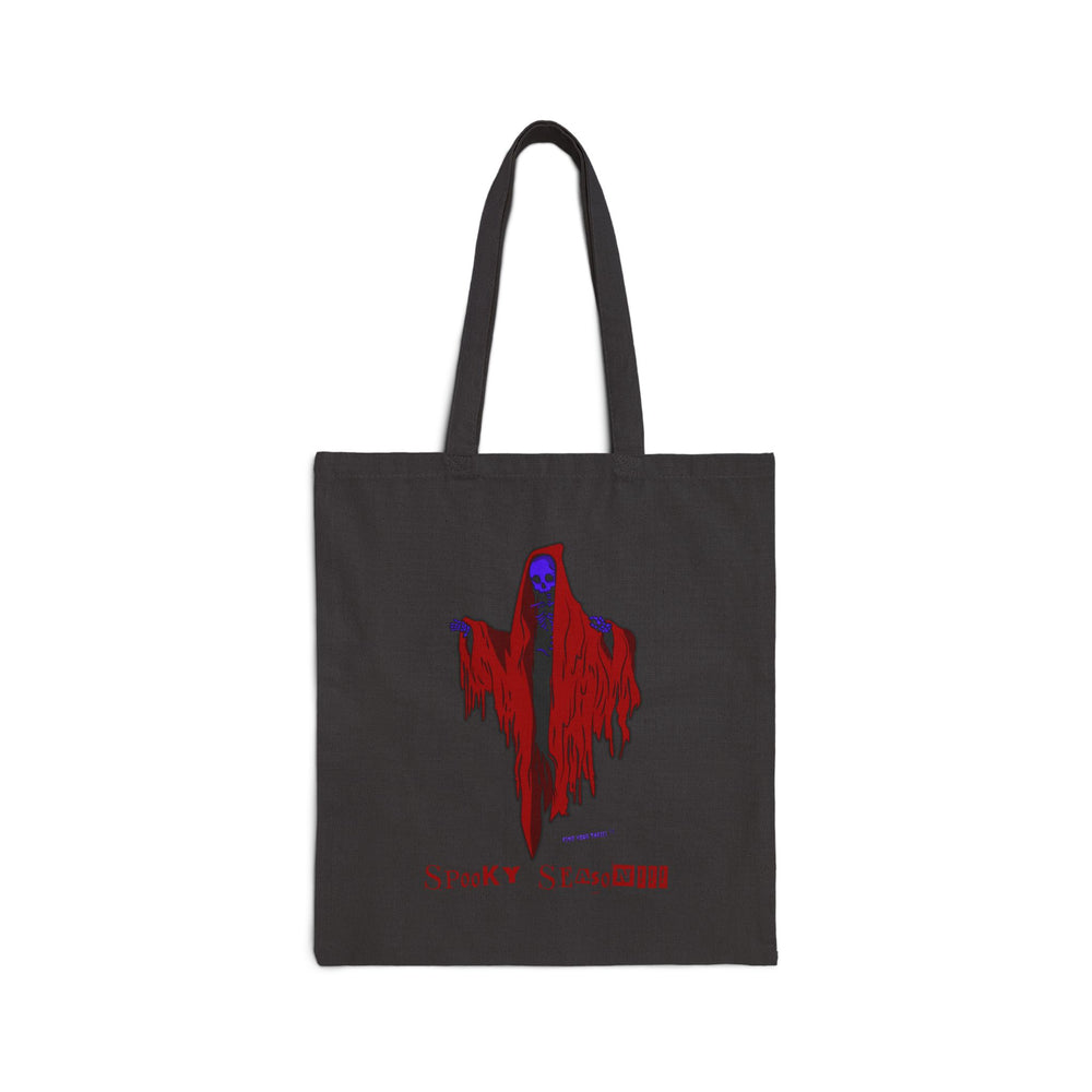 Spooky Season Red & Black Cotton Canvas Tote Bag
