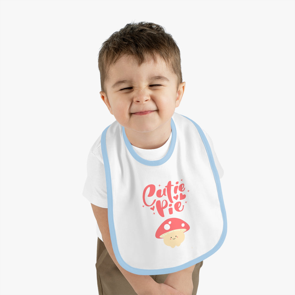 Cutie Pie Baby Contrast Trim Jersey Bib