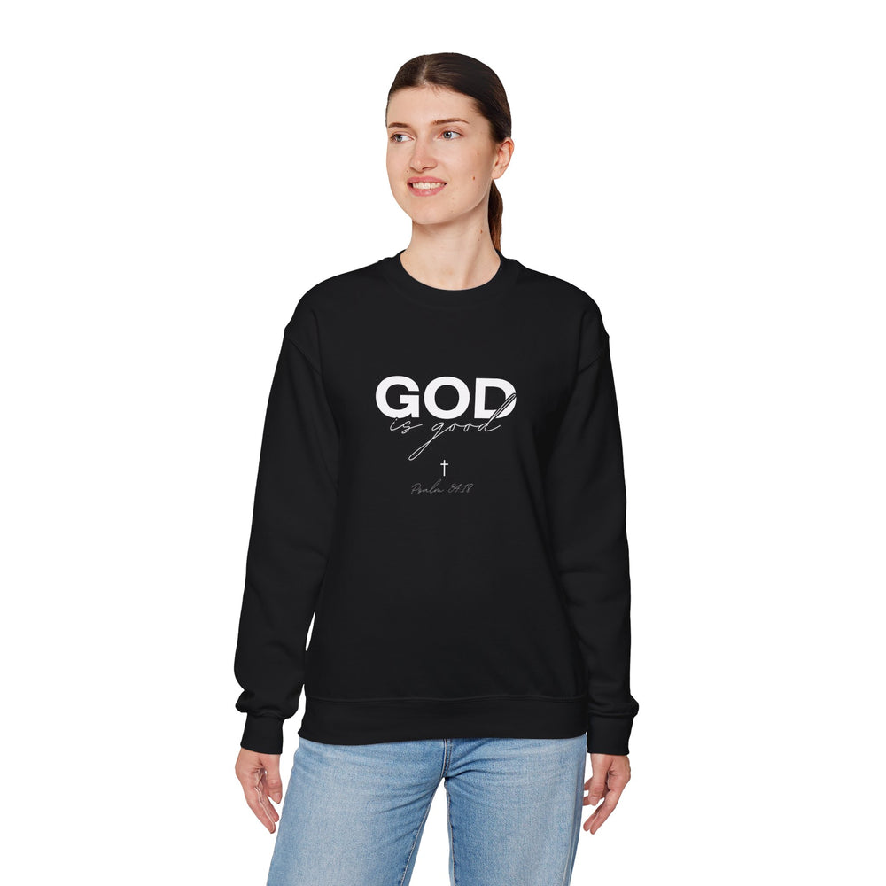 God Is Good - Psalms 34:18 - Crewneck Sweatshirt