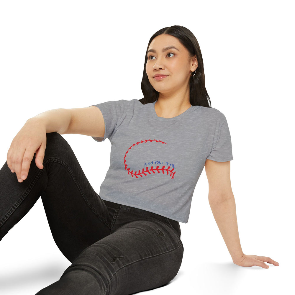 Find Your Thrill Baseball Women's Festival Crop Top