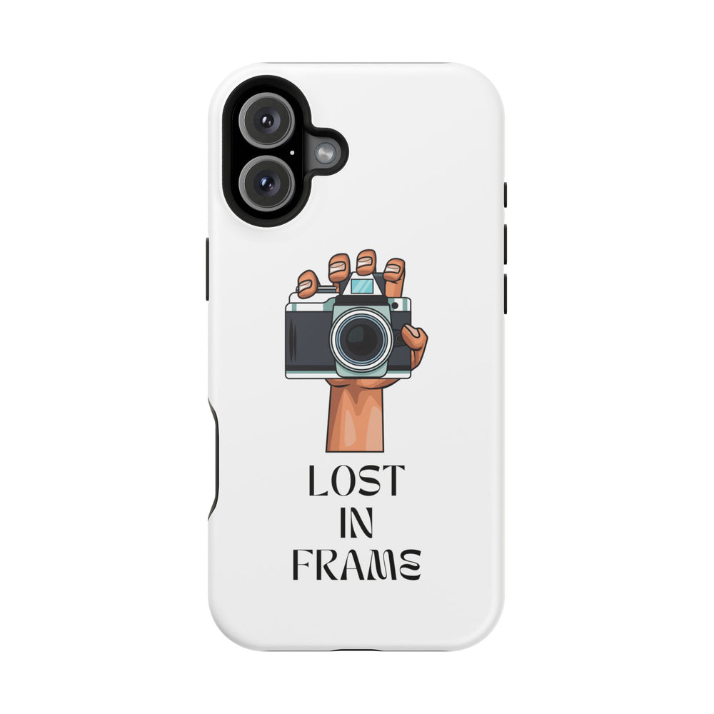 Lost in Frame Photog iPhone 14, iPhone 15, iPhone 16 Magnetic Tough Cases