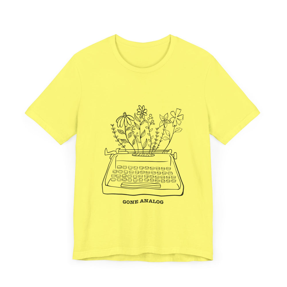 Gone Analog Type Writer Unisex Jersey Short Sleeve Tee