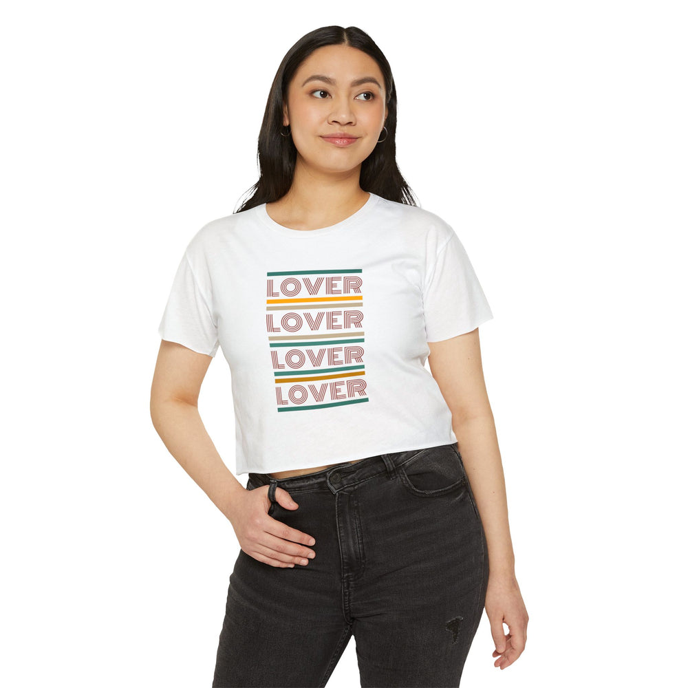 Lover, Lover, Lover, Lover Retro Women's Festival Crop Top
